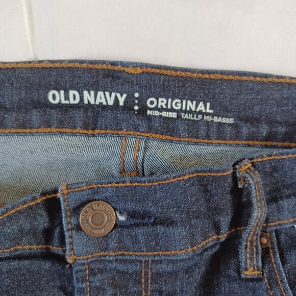 Old Navy Womens Jeans Original Midrise Slim Skinny Dark Wash Stretch Size 12 L - Picture 7 of 11